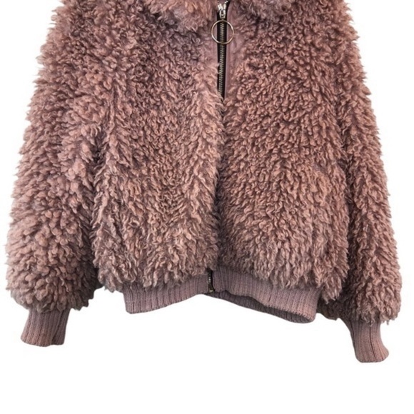 Zara Pink Teddy Coat - Picture 7 of 11